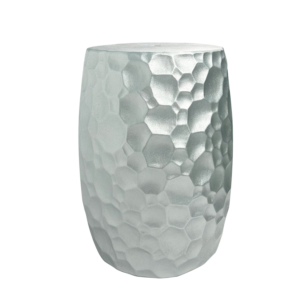 Stylish Home Accent Honeycomb-Pattern Ceramic Stool