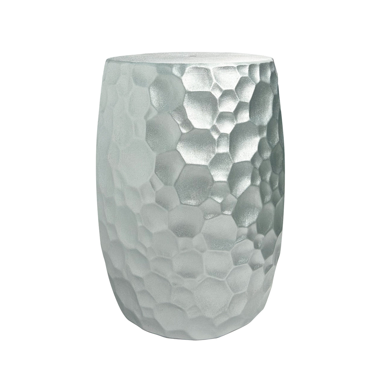 Stylish Home Accent Honeycomb-Pattern Ceramic Stool