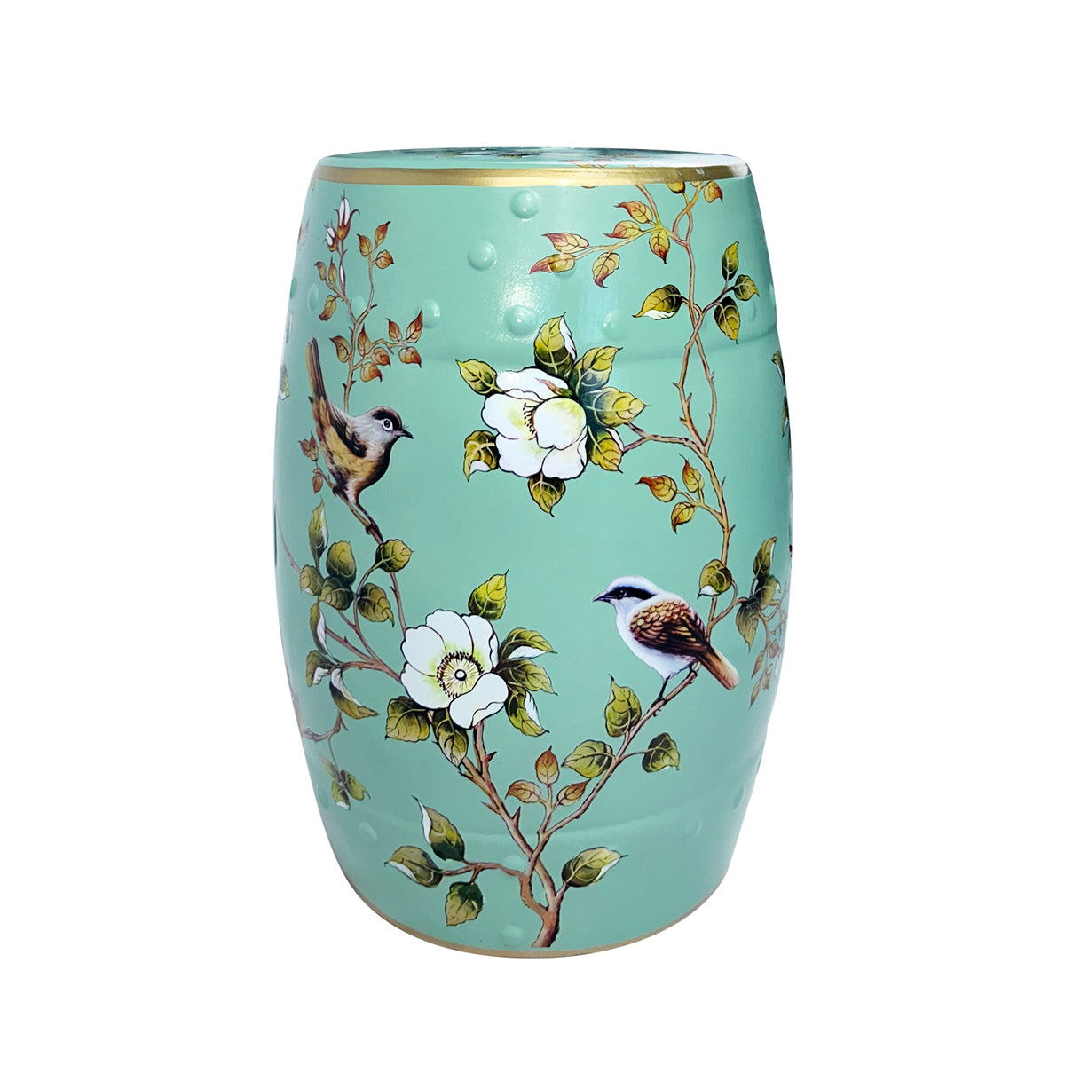 Floral & Bird Ceramic Garden Stool