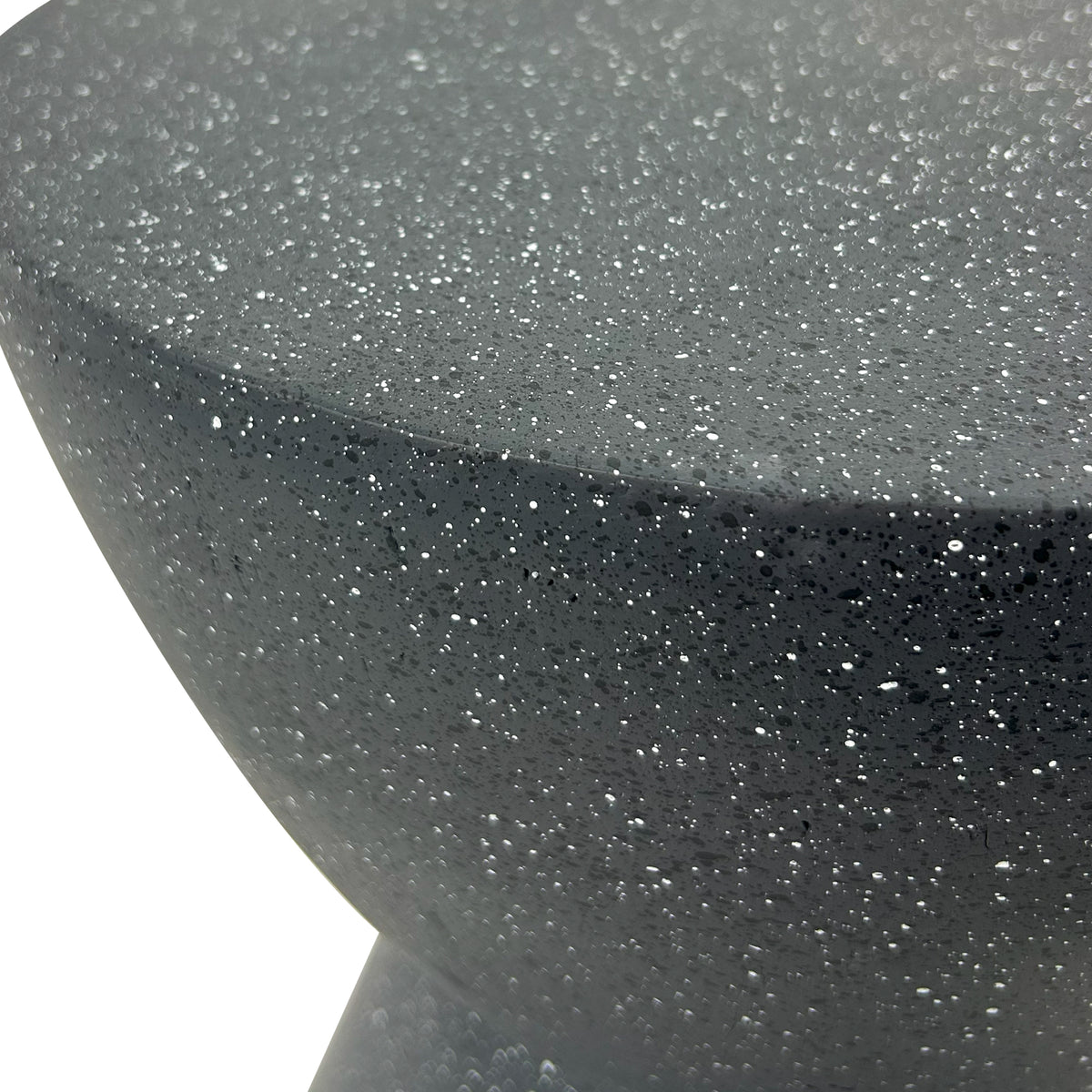 Star - Spotted Black Magnesium Home Decor Stool