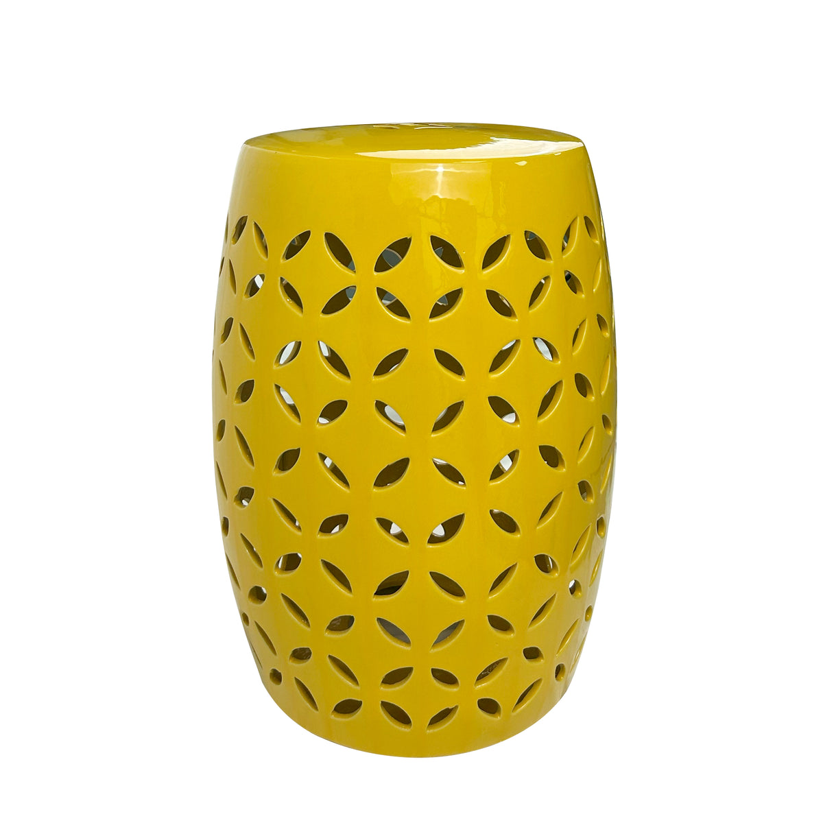 Hollow out tone Ceramic Drum Stool