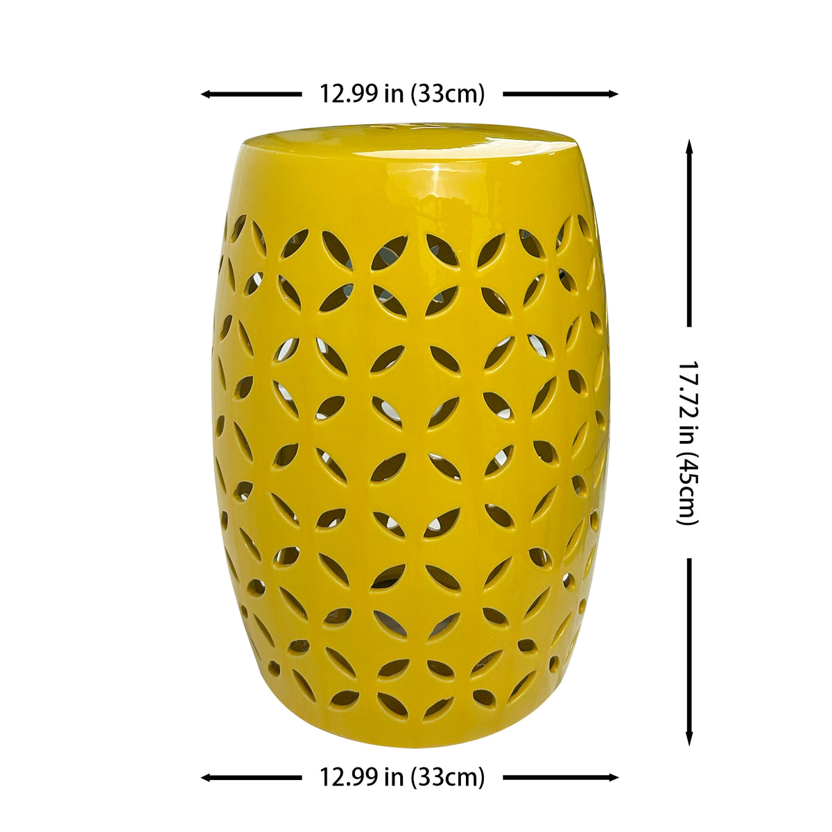 Hollow out tone Ceramic Drum Stool