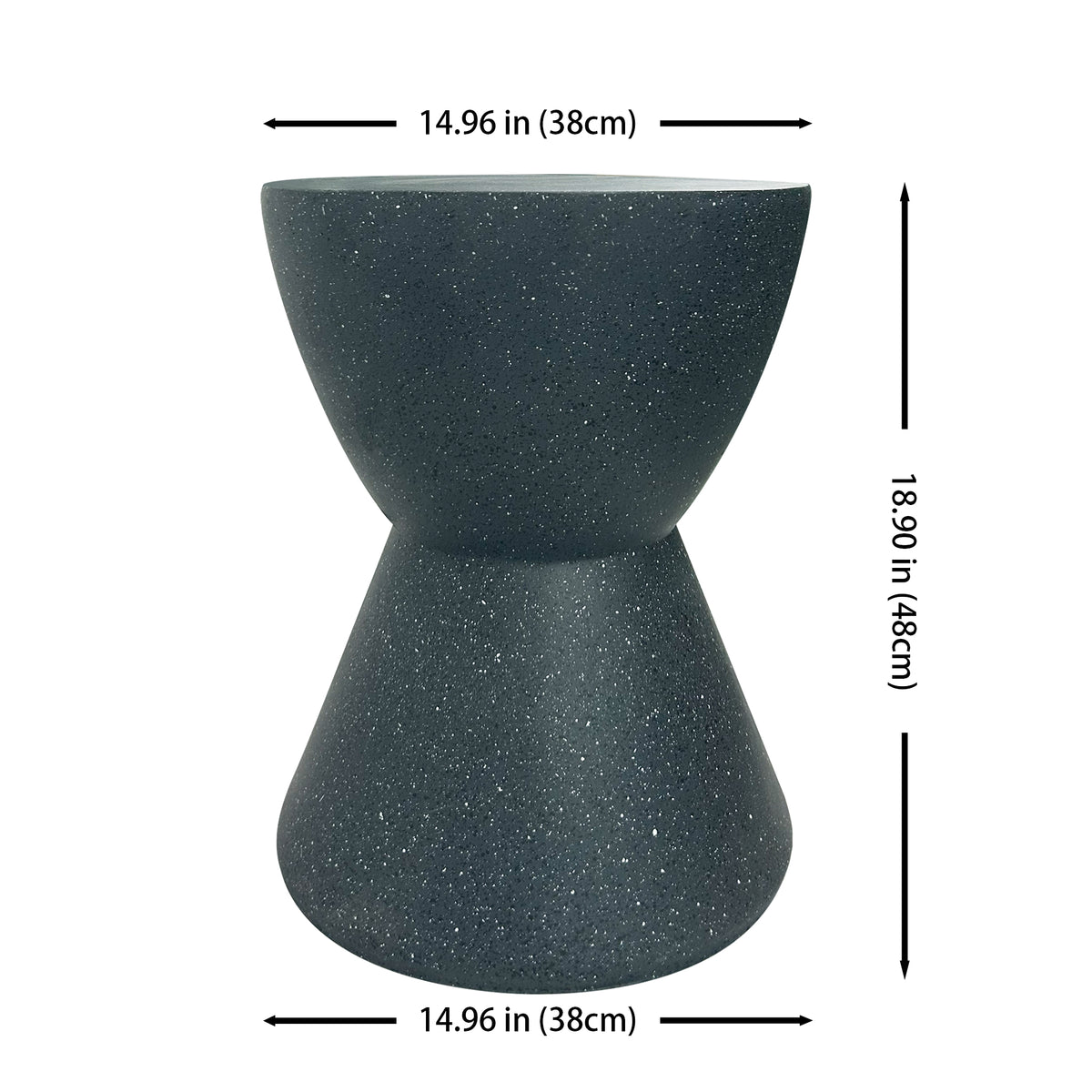 Star - Spotted Black Magnesium Home Decor Stool